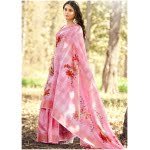 Blush Pink Rajwadi Cotton With Jacquard Border Saree