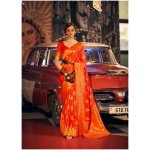 Red Orange Weaving Silk Saree