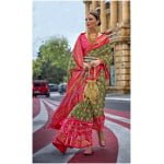 Shamrock Patola Print Silk Saree